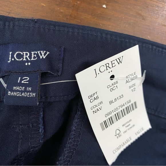 J.crew Womens Navy blue 9” Chino Shorts size 12 - Picture 8 of 10